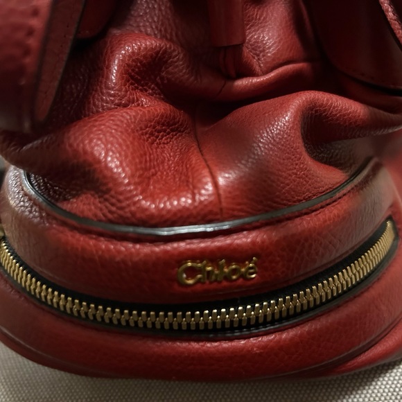 S O L D !   🌹 Authentic Chloe Red Leather - with authentication card. - Picture 8 of 14